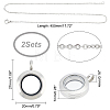 Unicraftale DIY Memory Locket Pendant Necklace Making Kit DIY-UN0003-51-4