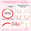 10Pcs 5 Colors 4.5MM Round Nylon Milan Cord Bracelet Making BJEW-TA0001-24D-4