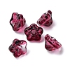 Baking Paint Transparent Glass Beads GLAA-T025-81C-02-1