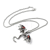 Alloy Enamel Dragon Pendant Necklaces NJEW-V005-01AS-02-2