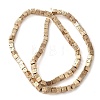 Electroplated Natural Lava Rock Beads Strands X-G-L606-E02-01D-3