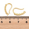 Brass Rhinestone Earring Hooks KK-C261-01A-G-3