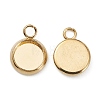 304 Stainless Steel Pendant Cabochon Settings STAS-Z030-01E-G-2