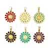 Brass Enamel Pendants KK-E108-04G-1