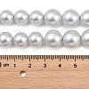 Electroplated Glass Pearl Graduated Beads Strands BSHE-C011-03C-5