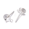 925 Sterling Silver Stud Earring Findings STER-T002-193S-1