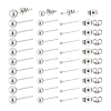30Pairs 3 Styles 925 Sterling Silver Stud Earrings for Women EJEW-PH0002-09-6