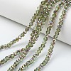 Electroplate Transparent Glass Beads Strands EGLA-A034-T8mm-R19-1