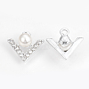 Alloy Rhinestone Pendants X-PALLOY-T027-03P-2
