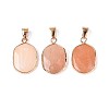 Natural Pink Aventurine Pendants G-N349-04G-G-1