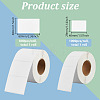 BENECREAT 2 Rolls 2 Styles Rectangle Paper Thermal Printable Label Stickers STIC-BC0001-06-2