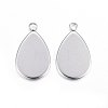 Tarnish Resistant 304 Stainless Steel Pendant Cabochon Settings LS-STAS-P210-09P-01-2