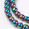 Non-magnetic Synthetic Hematite Beads Strands G-S096-6mm-5-3