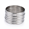 Fashion 201 Stainless Steel Bangle Sets BJEW-L664-024A-P-1-1