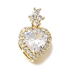 Brass Micro Pave Clear Cubic Zirconia Pendants LS-CU-CBAA556-11B-1