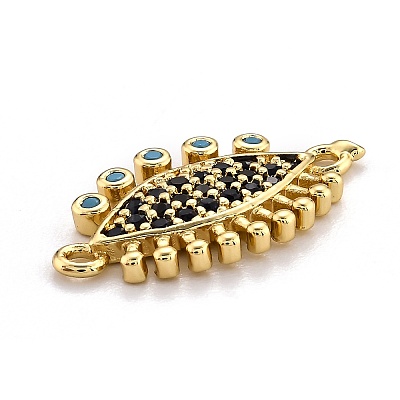 Brass Micro Pave Colorful Cubic Zirconia Links ZIRC-O043-12G-1