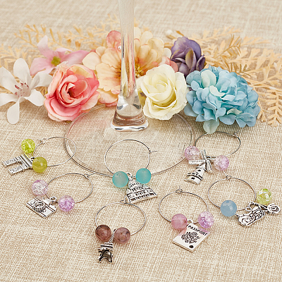 DIY Wine Glass Charms Making Kits DIY-ME0003-76-1