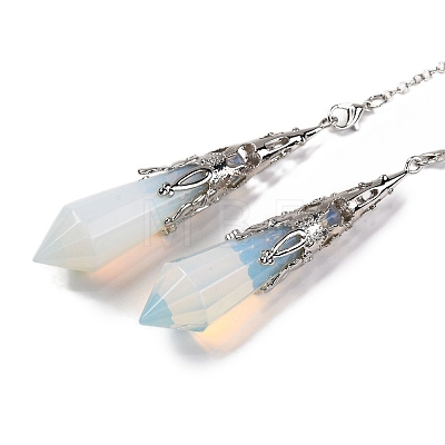 Opalite Pointed Dowsing Pendulum Big Pendants G-H285-06P-A26-1