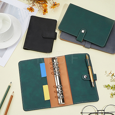 2Pcs Rectangle Imitation Leather Loose-leaf Notebook Book Covers AJEW-CL0006-28-1