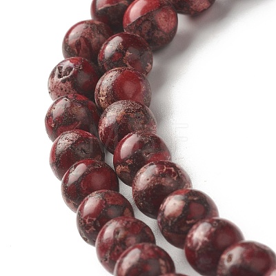 Natural Imperial Jasper Beads Strands G-I122-8mm-19-1