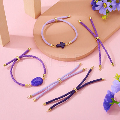 3Pcs 3 Styles Polyester Cord Bracelet Making MAK-TA0001-41-1