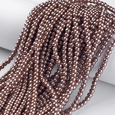 Glass Pearl Beads Strands X-HY-4D-B47-1