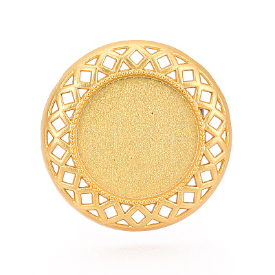 Adjustable Alloy & Iron Bezel Cup Ring Base with Rotatable Tray MAK-T012-05G-1