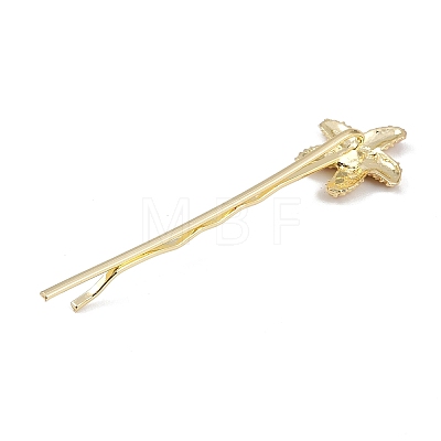 Conch/Starfish/Shell Shape Alloy Hair Bobby Pin Sets AJEW-A056-02A-1