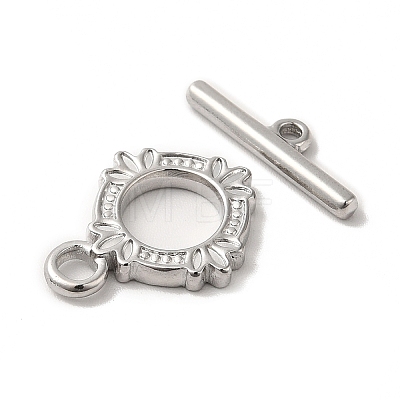 Non-Tarnish 304 Stainless Steel Toggle Clasps LS-STAS-H212-17P-1