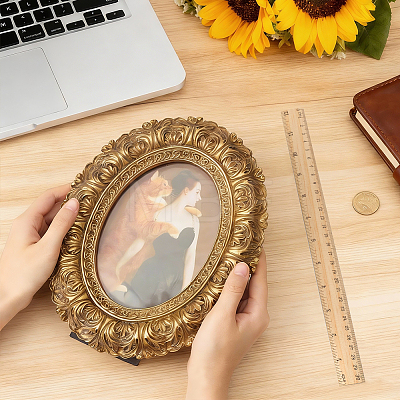 Retro Resin Photo Frames Stand DJEW-MA0001-09-1