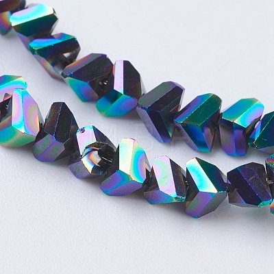 Electroplate Glass Beads Strands EGLA-J146-4mm-FP05-1