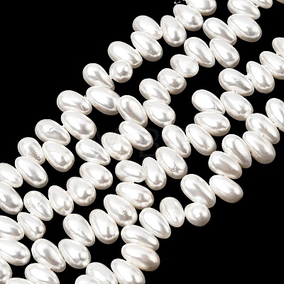 Electroplated Shell Pearl Beads Strands BSHE-B009-A01-5x8mm-1