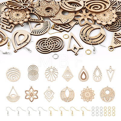  DIY Hollow Earring Making Kit DIY-TA0005-55-1