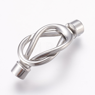 304 Stainless Steel Magnetic Clasps with Glue-in Ends STAS-L189-097P-1