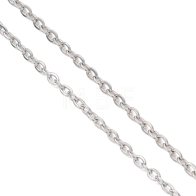 2MM 304 Stainless Steel Cable Chain Necklace Making AJEW-JB01465-03-1