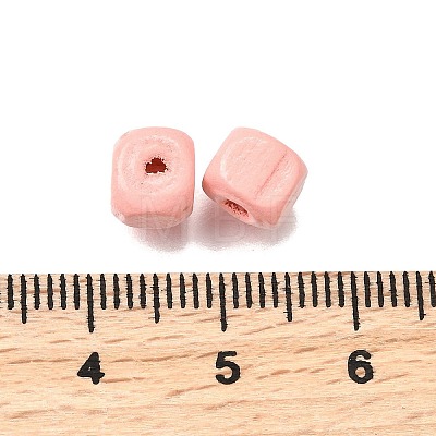 Spray Painted Wooden Beads WOOD-P021-01A-25-1