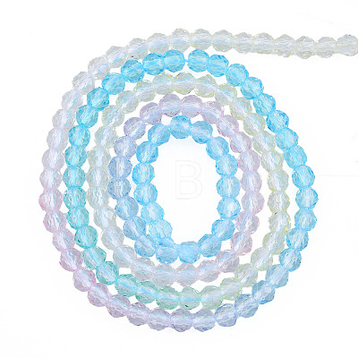 Transparent Glass Beads Strands GLAA-N041-010-14-1