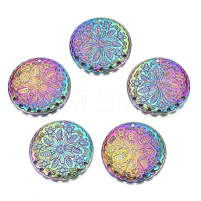 Rainbow Color Alloy Pendants PALLOY-N156-152-NR-1