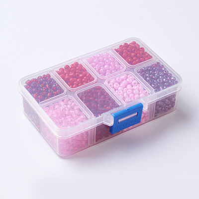 1 Box Mixed 6/0 Glass Seed Beads Round Loose Spacer Beads SEED-X0050-4mm-03-1