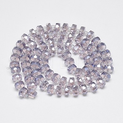 Electroplate Glass Beads Strands EGLA-Q083-8mm-A05-1