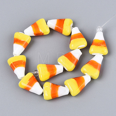 Handmade Lampwork Beads Strands LAMP-N028-10-1