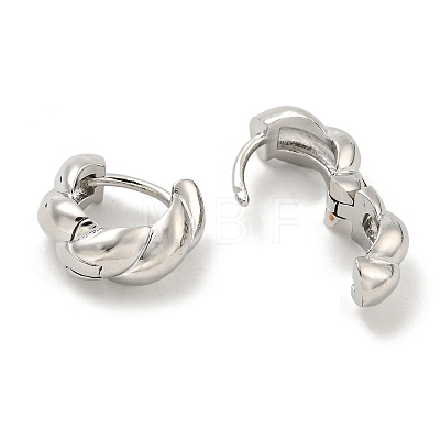 Brass Hoop Earrings EJEW-L211-010J-P-1