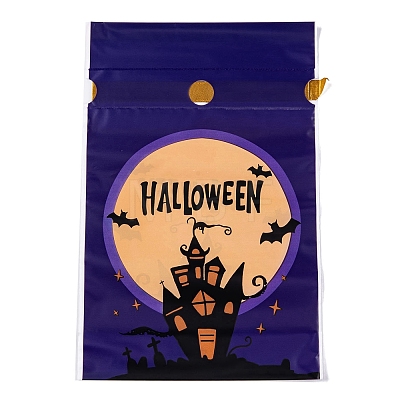 50Pcs Rectangle Halloween Candy Plastic Bags ABAG-U001-01L-1