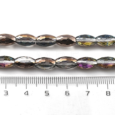 Electroplate Transparent Glass Beads Strands EGLA-M032-02A-FR-1