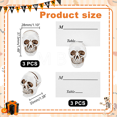 Skull Resin Name Card Holder DIY-WH0430-814-1