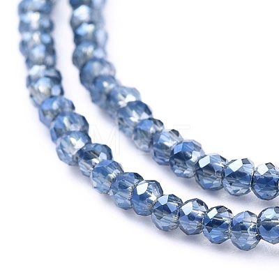 Electroplate Glass Beads Strands EGLA-F149-FR-04-1