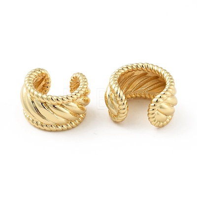 Brass Chunky Cuff Earrings for Men Women EJEW-B013-02-1