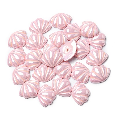 Opaque Resin Shell Shaped Beads RESI-F043-01-1