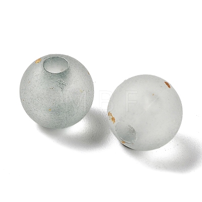 Frosted Transparent Acrylic Beads OACR-F013-13F-1