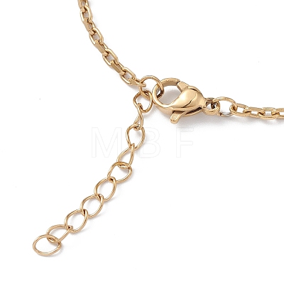 Ion Plating(IP) 304 Stainless Steel Cable Chain Bracelet for Men Women STAS-B039-04G-1
